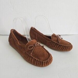 Zodiac Elery Camel Leather Mocassins Loafers Flats Shoes Size 6.5